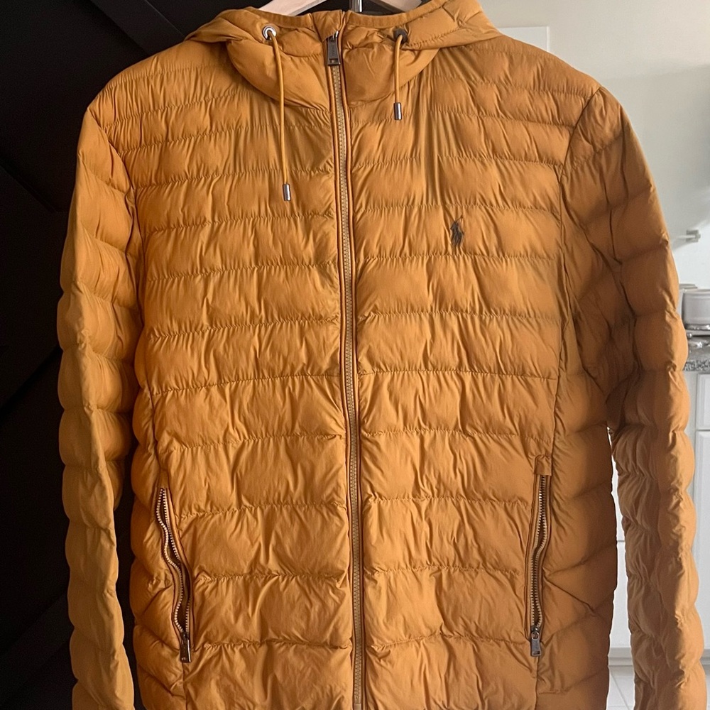 Ralph Lauren Men's Yellow Puffer Jacket